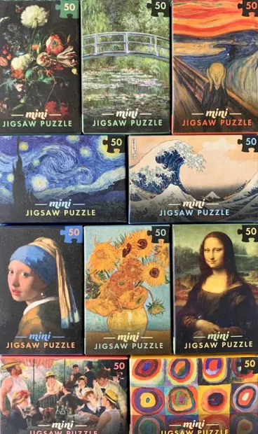 Puzzle - Mini opere de artă - 50 piese - Mai multe modele