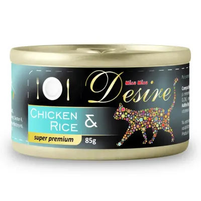 Hrana Umeda Pisici DESIRE Pui File si Orez in Gelatina 85g 85g