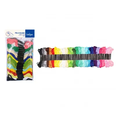 Set de 52 de ață pentru broderie în culori aprinse