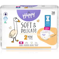 BELLA Baby Happy Soft&Delicate scutece de unică folosință cu canale Mini 3-6 kg 38 buc