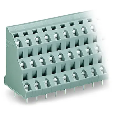 Triple-deck PCB terminal block; 2.5 mm²; Pin spacing 7.5 mm; 3 x 2-pole; CAGE CLAMP®; 2,50 mm²; gray