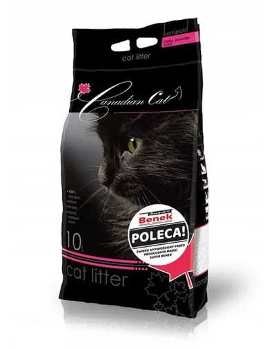 BENEK Canadian Cat Protect Baby Powder 10 L Asternut litiera bentonita
