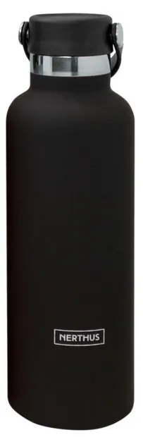 Nerthus Thermal Bottle - Negru, cu mâner, 750 ml