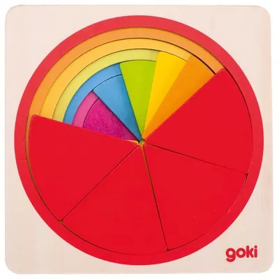Puzzle din lemn Goki - Cerc