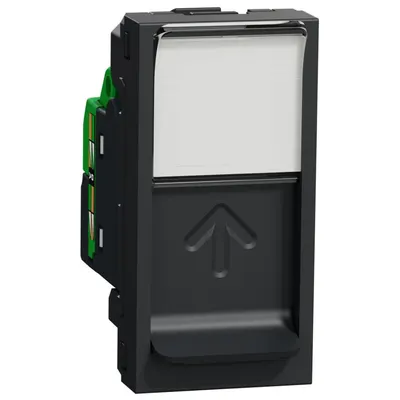 Priza date RJ45, CAT6 UTP, 1m Schneider Noua Unica NU341454, antracit