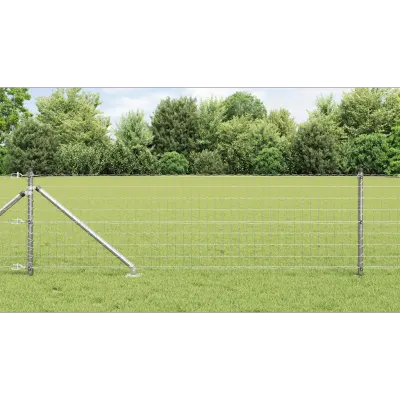 vidaXL Gard Euro pentru Exterior cu Colțuri 50 x 0,6 m Oțel Galvanizat
