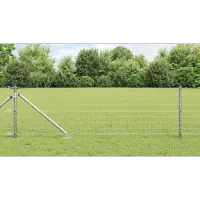 vidaXL Gard Euro pentru Exterior cu Colțuri 50 x 0,6 m Oțel Galvanizat