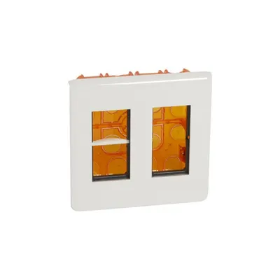 Montaj incastrat workstation kit - pentru 2x4 module - alb