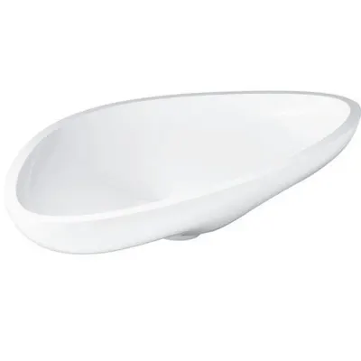 Lavoar baie pe blat alb 80 cm, asimetric, Hansgrohe Axor Massaud