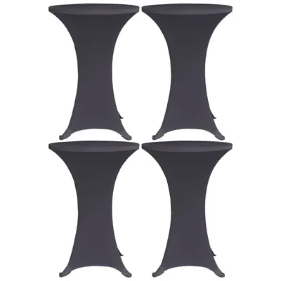 vidaXL Husă de masă elastică, 4 buc., antracit, 60 cm