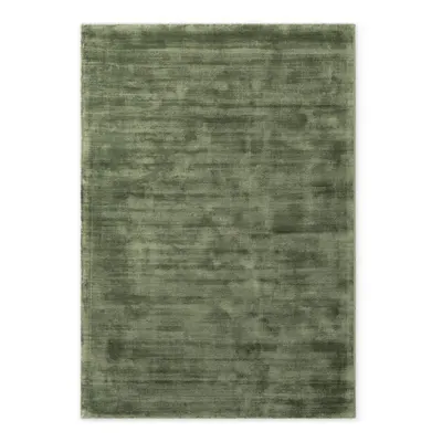 Covor verde țesut manual din viscoză 160x230 cm Noemi – Vikosa