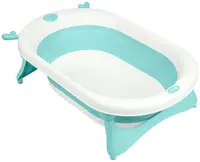 Cadă pliabilă pentru bebeluși KikkaBoo - Foldy, 80 cm, Mint