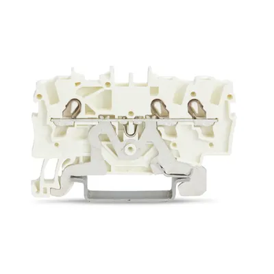 3-conductor shield terminal block; 1.5 mm²; side and center marking; for DIN-rail 35 x 15 and 35 x 7.5; Push-in CAGE CLAMP®; 1,50 mm²; white