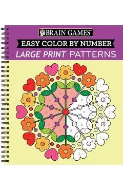 Brain Games - Easy Color by Number: Large Print Patterns