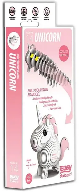 Figura de asamblare Eugy 3D - Unicorn