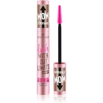 essence WITHOUT LIMITS BROWN Mascara pentru volum si lungire