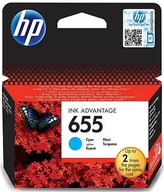 Cartus cerneala HP 655, acoperire 600 pagini (Cyan)
