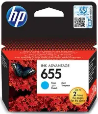 Cartus cerneala HP 655, acoperire 600 pagini (Cyan)
