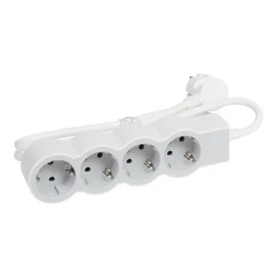 Prelungitor Sch 4x2p+t Standard 1,5m 1,5mm2 Alb/gri