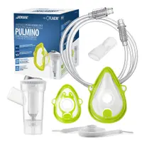 Kit accesorii universale Novama Pulmino pentru aparate aerosoli cu compresor, pahar, masti Soft Touch pentru copii si adulti, piesa bucala si furtun