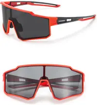Ochelari de soare protecție UV, incasabil UV400 Tr90, roșu