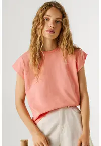 Tricou din bumbac Bloom - Piersica