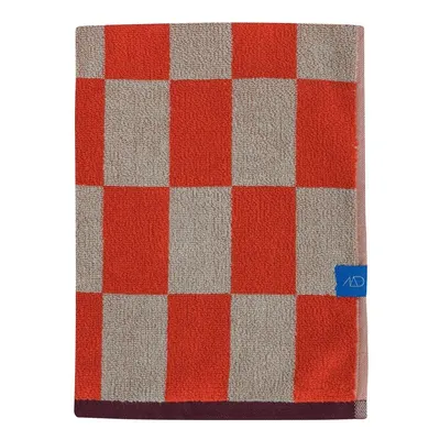 Prosop portocaliu/bej din bumbac organic din frotir 70x133 cm Retro – Mette Ditmer Denmark