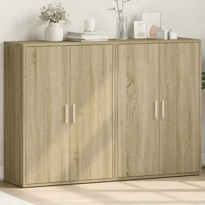 vidaXL Dulapuri, 2 buc., stejar sonoma, 60x31x84 cm, lemn prelucrat