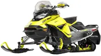 Jucărie metalică Newray - Motocicletă cu zăpadă Can-Am Ski-Doo MXZ XRS, 1:20, galbenă
