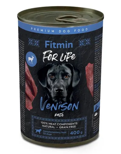 FITMIN For Life Pate Cerb 400g hrană umedă câini fără cereale