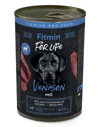 FITMIN For Life Pate Cerb 400g hrană umedă câini fără cereale