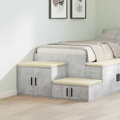vidaXL Dulap de depozitare 2 buc. Gri din beton 127 x 41 x 40 cm