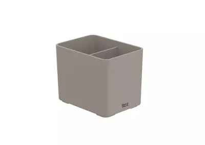 Pahar baie Roca Ona A817672C80, pe blat, 105 x 84 mm, plastic, mat, Bej