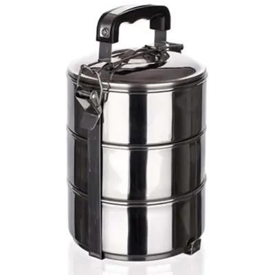 Recipient pentru Alimente, Inox, 14 cm, 2.1 l, 3 Piese, Perfect Home