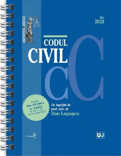 Codul civil Mai 2023 EDITIE SPIRALATA tiparita pe hartie alba