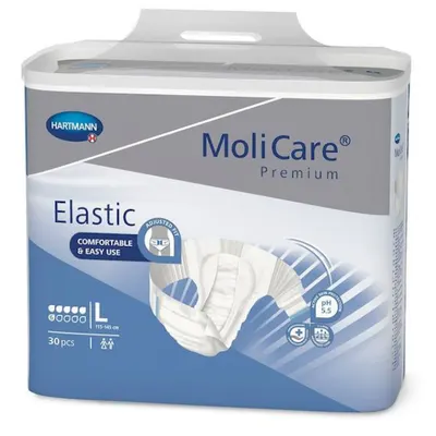 MoliCare Premium Elastic Slip pentru incontinenta 6 picaturi marimea L | 30 bucati