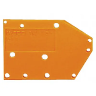 End plate; snap-fit type; 1.5 mm thick; orange