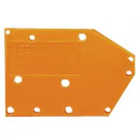 End plate; snap-fit type; 1.5 mm thick; orange