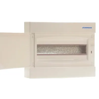 Dulap distrib. apl. 1 rand, 12UH, usa din plastic alb mat