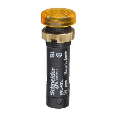Lampa Pilot Ø12 - Ip40/Ip65 - Galben - Led Acoperit Inclus - 24 V - Papuci