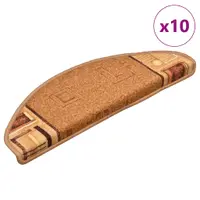 vidaXL Covorașe autoadezive pentru scări, 10 buc., bej, 65x21x4 cm