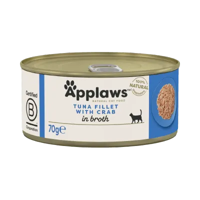 Applaws Chicken Tuna Fillet with Crab, conserva, 70 g