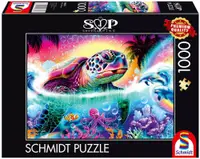 Puzzle Schmidt din 1000 piese - Țestoasă neon