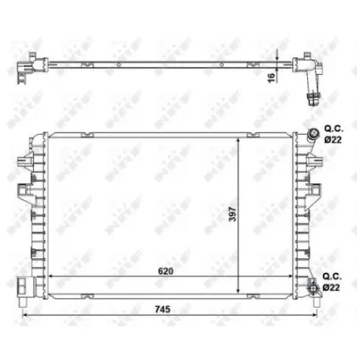 Radiator, racire motor NRF 58471