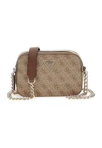 Geanta crossbody cu model monograma Noelle II - Maro inchis/Maro deschis
