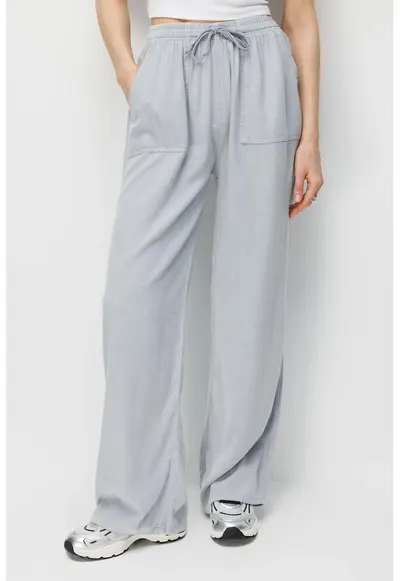 Pantaloni dama gri - bumbac - Gri