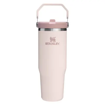 Termos roz deschis din oțel inoxidabil 890 ml IceFlow™ Flip Straw 2.0 Tumbler Rose Quartz – Stanley