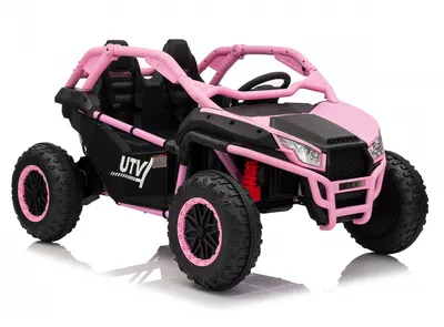 UTV electric pentru copii Kinderauto Dune-Buggy SPORT, 2 locuri, 800W, 24V 10Ah, scaune tapitate, roti moi EVA, roz
