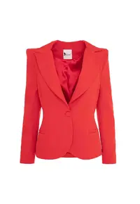 Sacou cu umeri inalti Red
