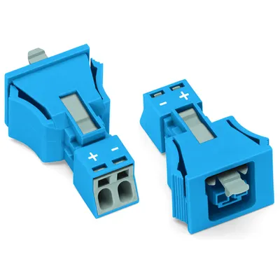 Snap-in socket; 2-pole; Cod. I; 1,50 mm²; blue